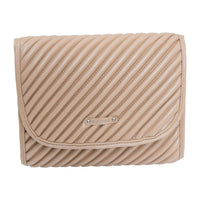 Joan & David - Women's Diagonal Quilted Hanging Toiletry Case