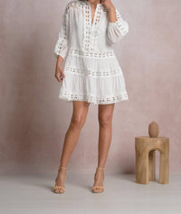 Elan - 3/4 Sleeve Mini Dress