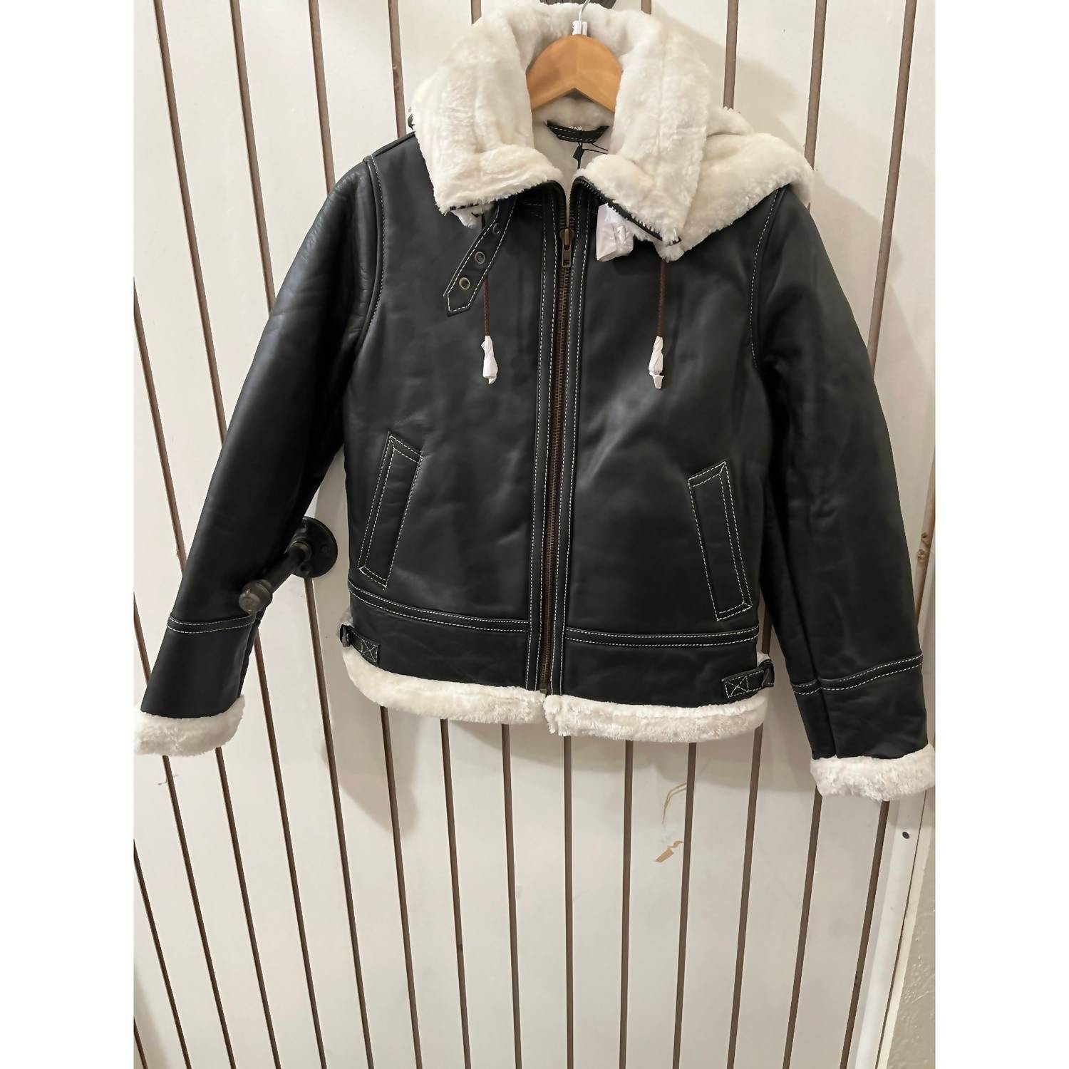 Decrum - Women's Genuine Leather Shearling Jacket
