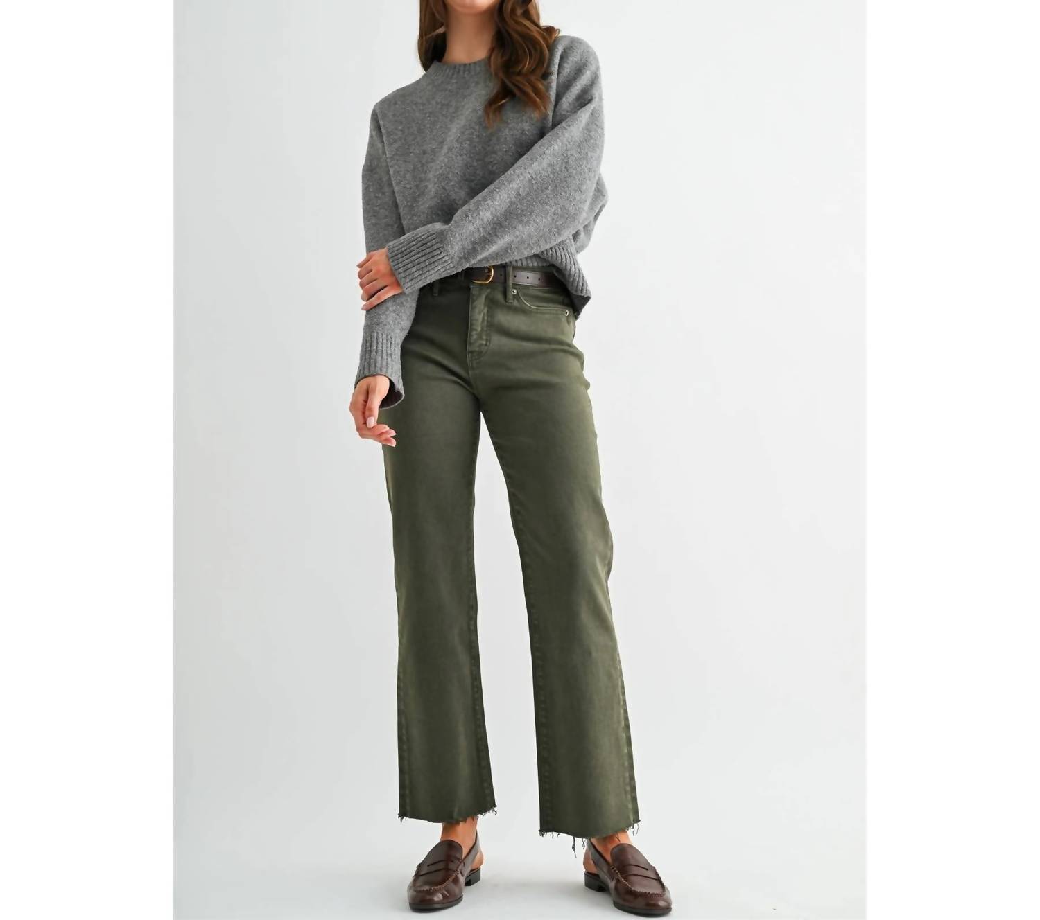 Mica Denim - Verdi High Rise Straight Ankle Jean