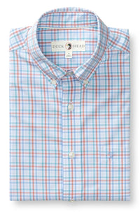 Duck Head - Men's Brody Plaid Performance Poplin Sport Shirt