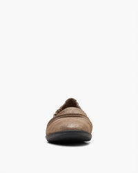 Clarks Women's Jenette Ruby Flats in pewter metallic suede - women's flats - view 5