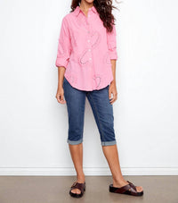 CHARLIE B Eyelet Blouse in bonbon pink - women's blouse - view 4