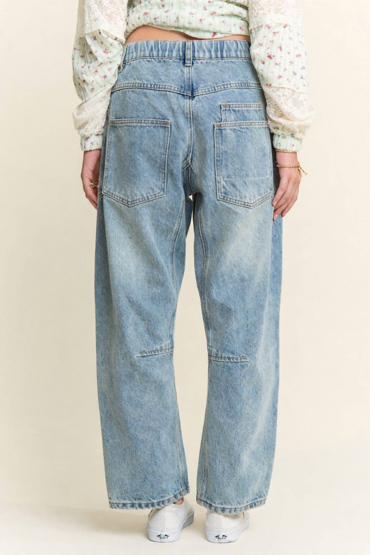 J.Nna - Patchwork Denim Gypsy Fit Jeans