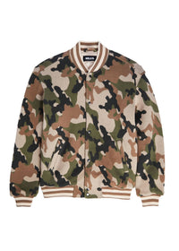 SER.O.YA Bryan Knit Bomber Jacket in camo - men's jacket - view 5