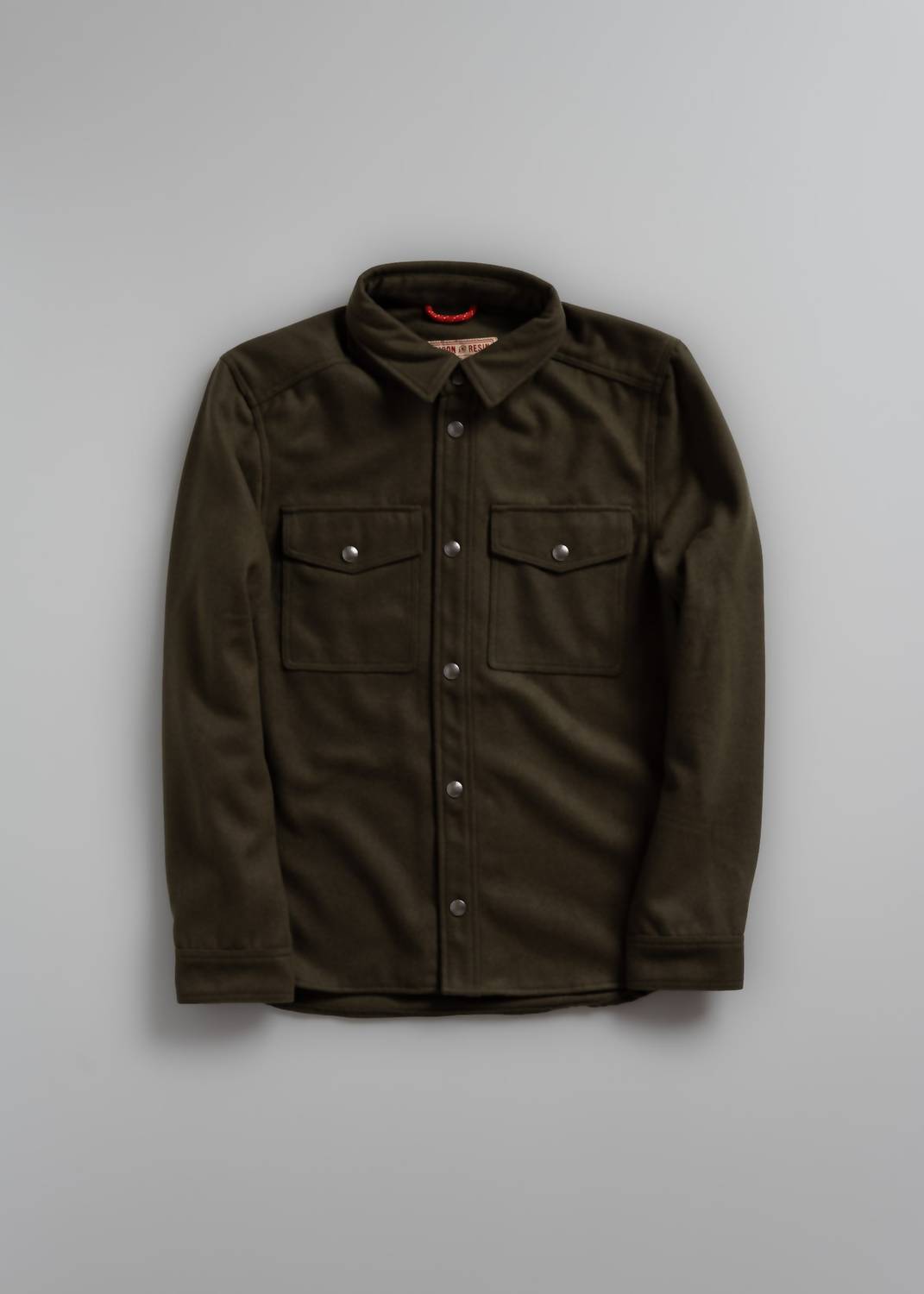 Iron & Resin Men's Reef Shirt in green - men's long sleeve top - detail view