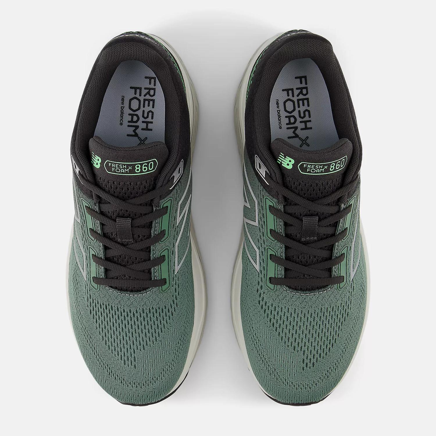 New Balance Men's Fresh Foam X 860v14 Running Shoes in dark juniper black cement grey matter - men's shoe - view 5