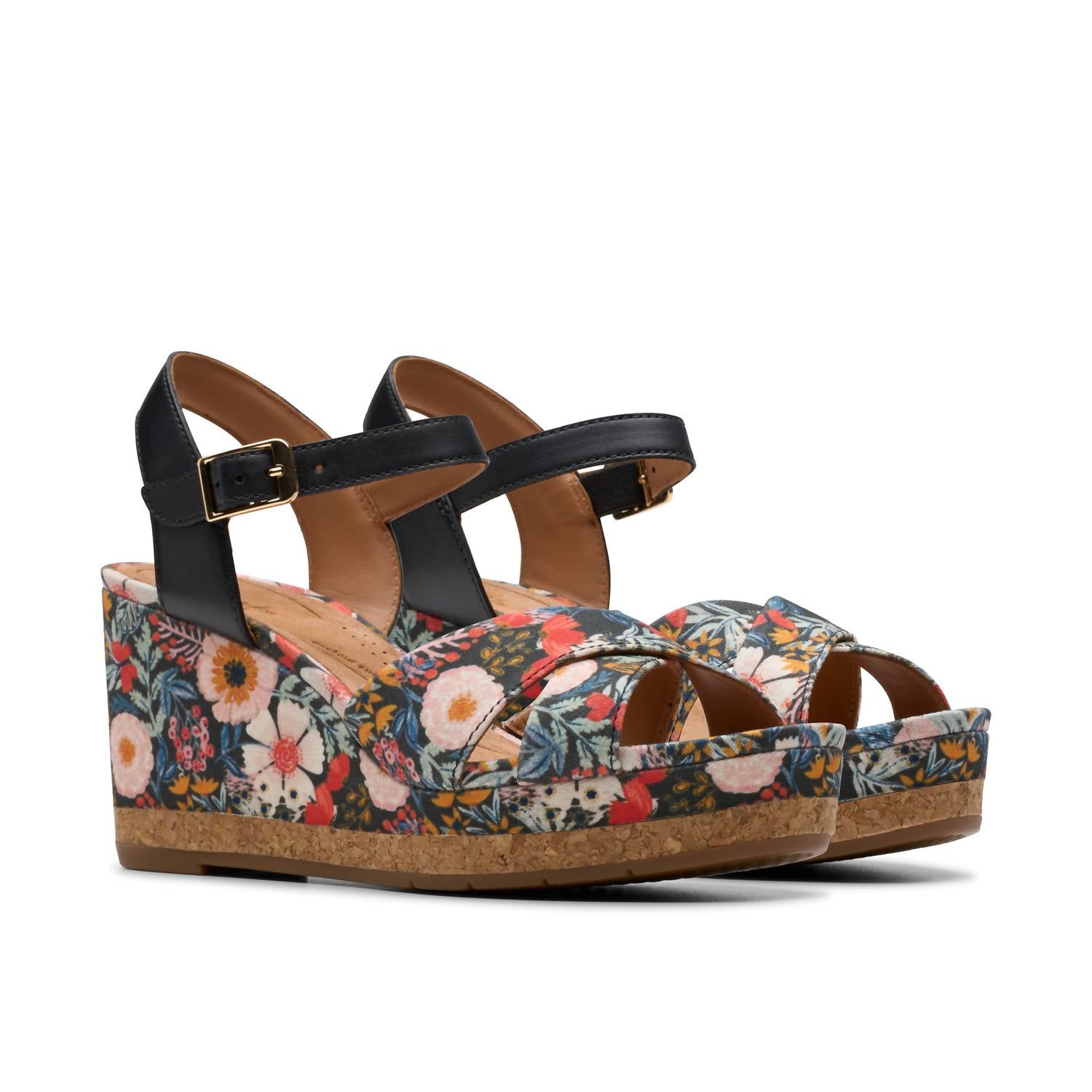 Clarks - Women's Chicly Floral Wedge Sandal