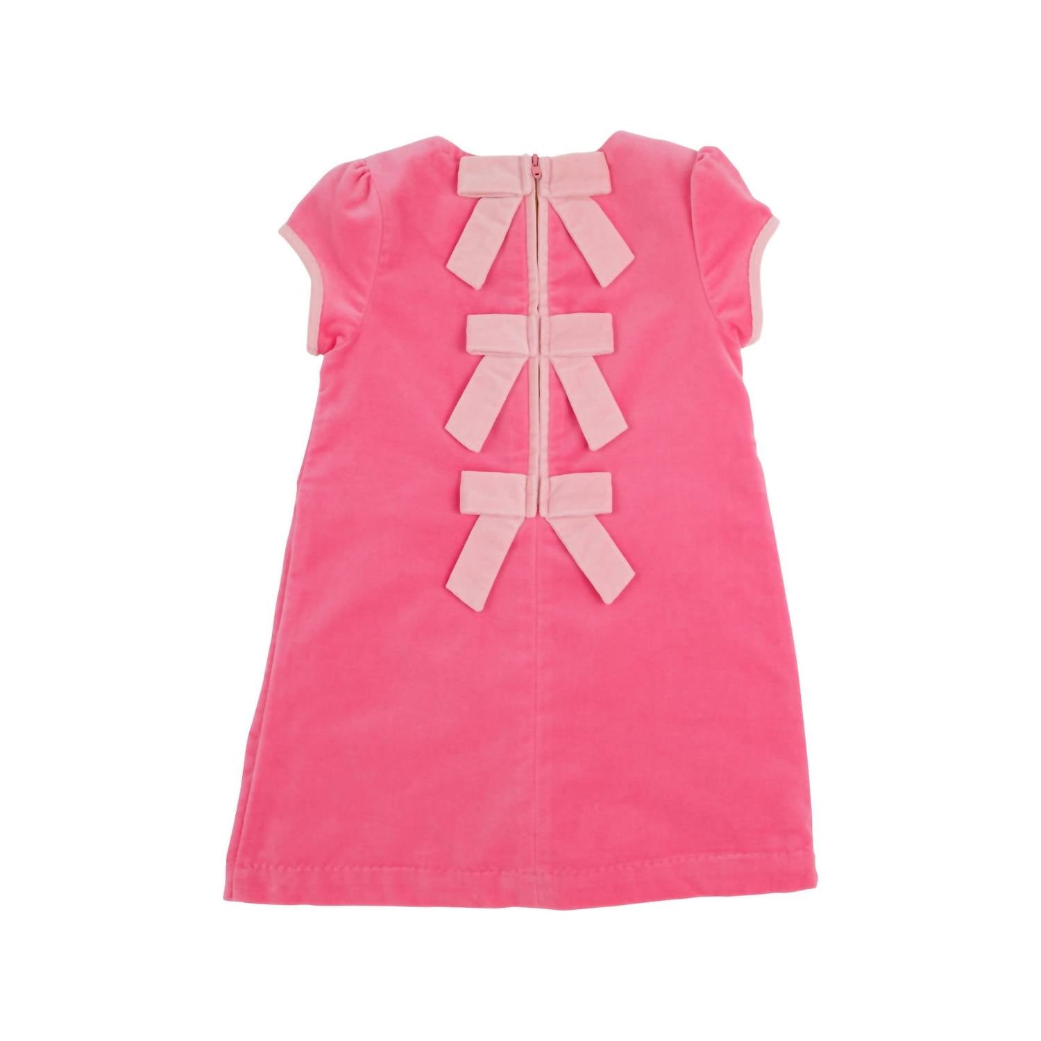 The Beaufort Bonnet Company - Girls' Velveteen Betts Bow Dress