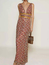Rixo - Charlotte Lamé Chiffon Gown