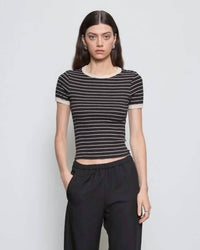 Enza Costa - Cotton Stripe Classic Short Sleeve Tee