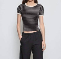 Enza Costa - Cotton Stripe Classic Short Sleeve Tee