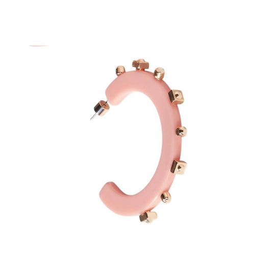 Smith & Co - Women's Solid Jewel Hoop Earrings