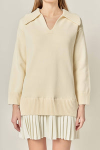 English Factory - Layered Sweater Mini Dress