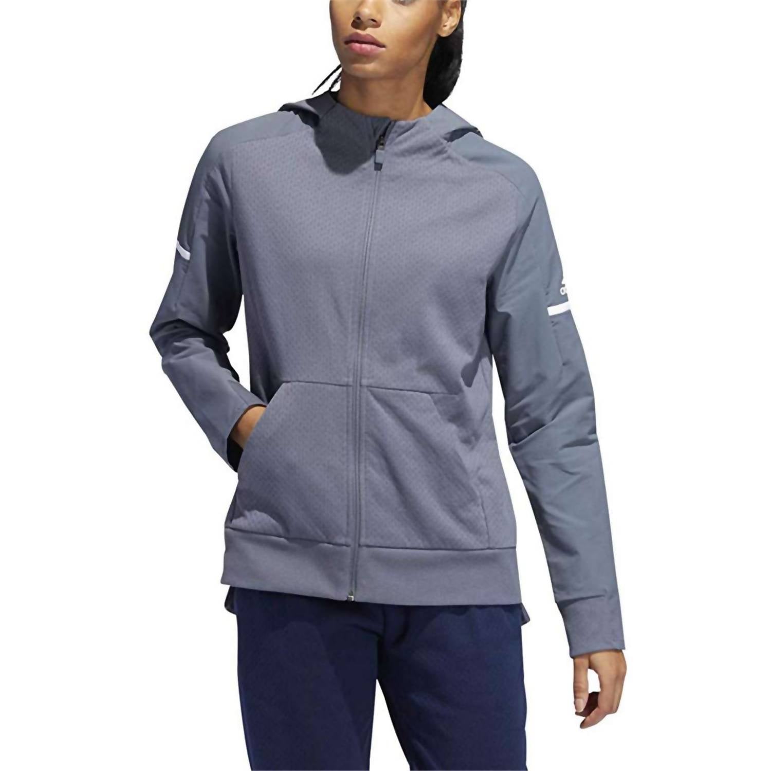 adidas Women Long Sleeve Squad Jacket in onix - women's jacket - alternate view