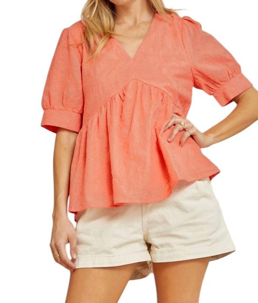 Andree By Unit - FLARED HEM EYELET TOP