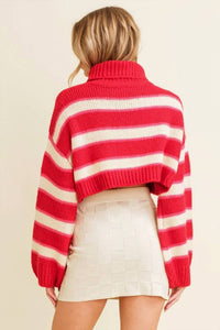 Cloud Ten - Cropped Stripe Turtleneck Sweater