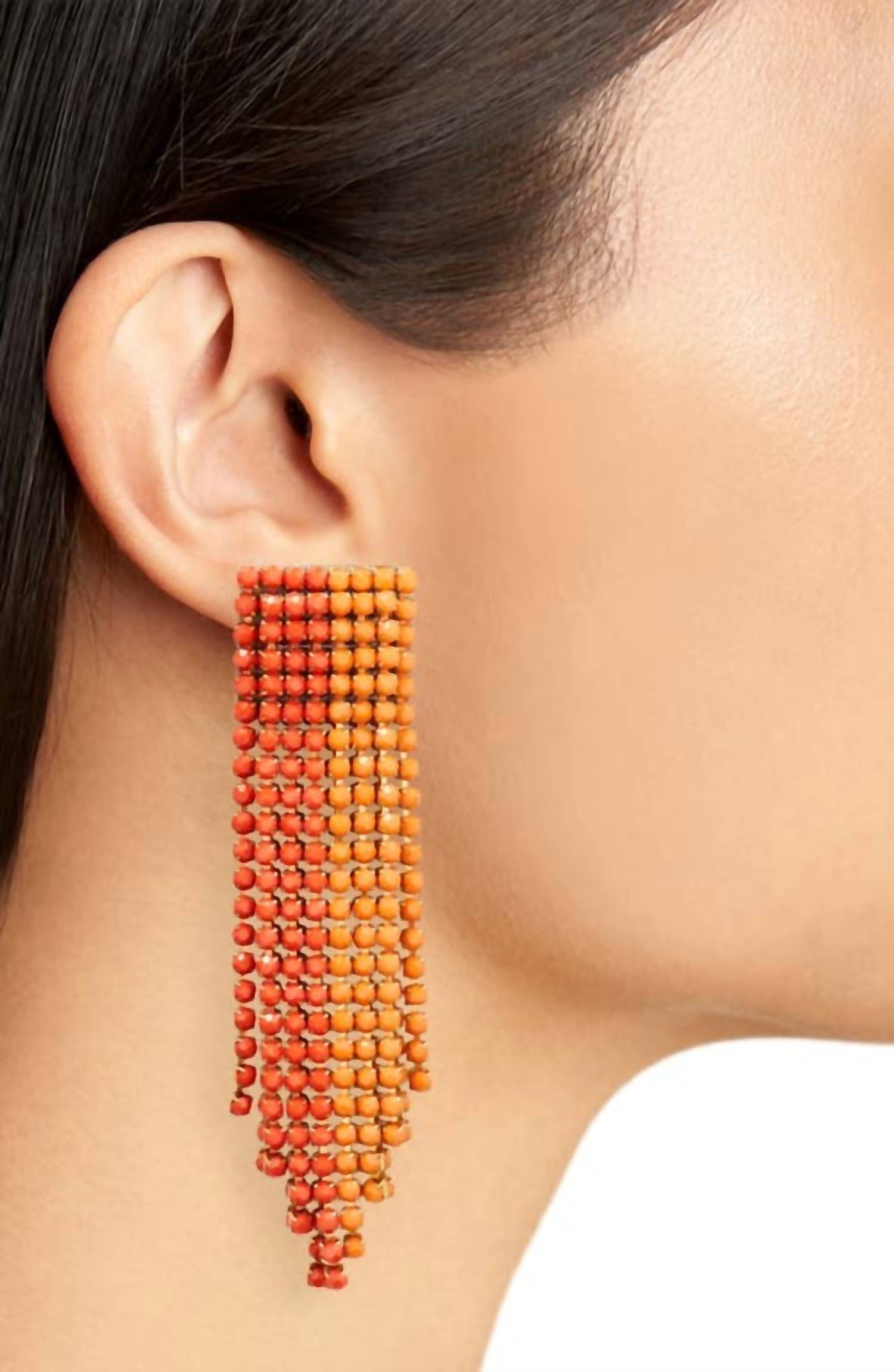 Deepa Gurnani - Women's Brass Glass Thread Rayla Earrings