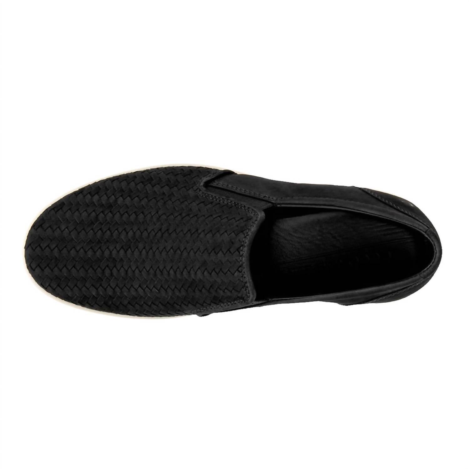 ECCO Men's Soft 7 Woven Slip-on Sneaker in black - men's sneaker - alternate view