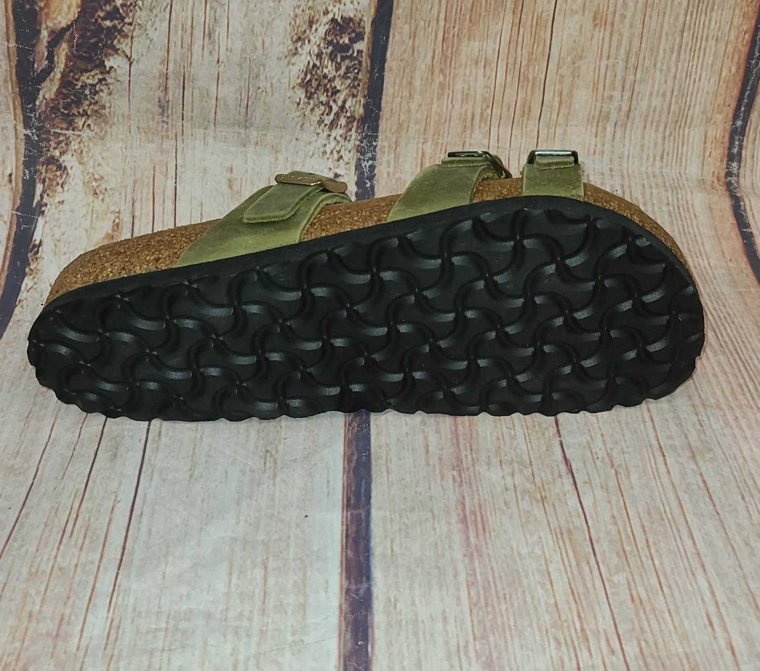 BIRKENSTOCK Women's Franca Braided Sandals in olive green - women's sandal - alternate view