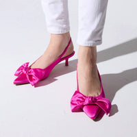 Yosi Samra - Women's Elise Satin Slingback Sandals