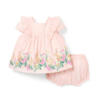Janie And Jack - Girl's Bunny Boarder Matching Baby Set