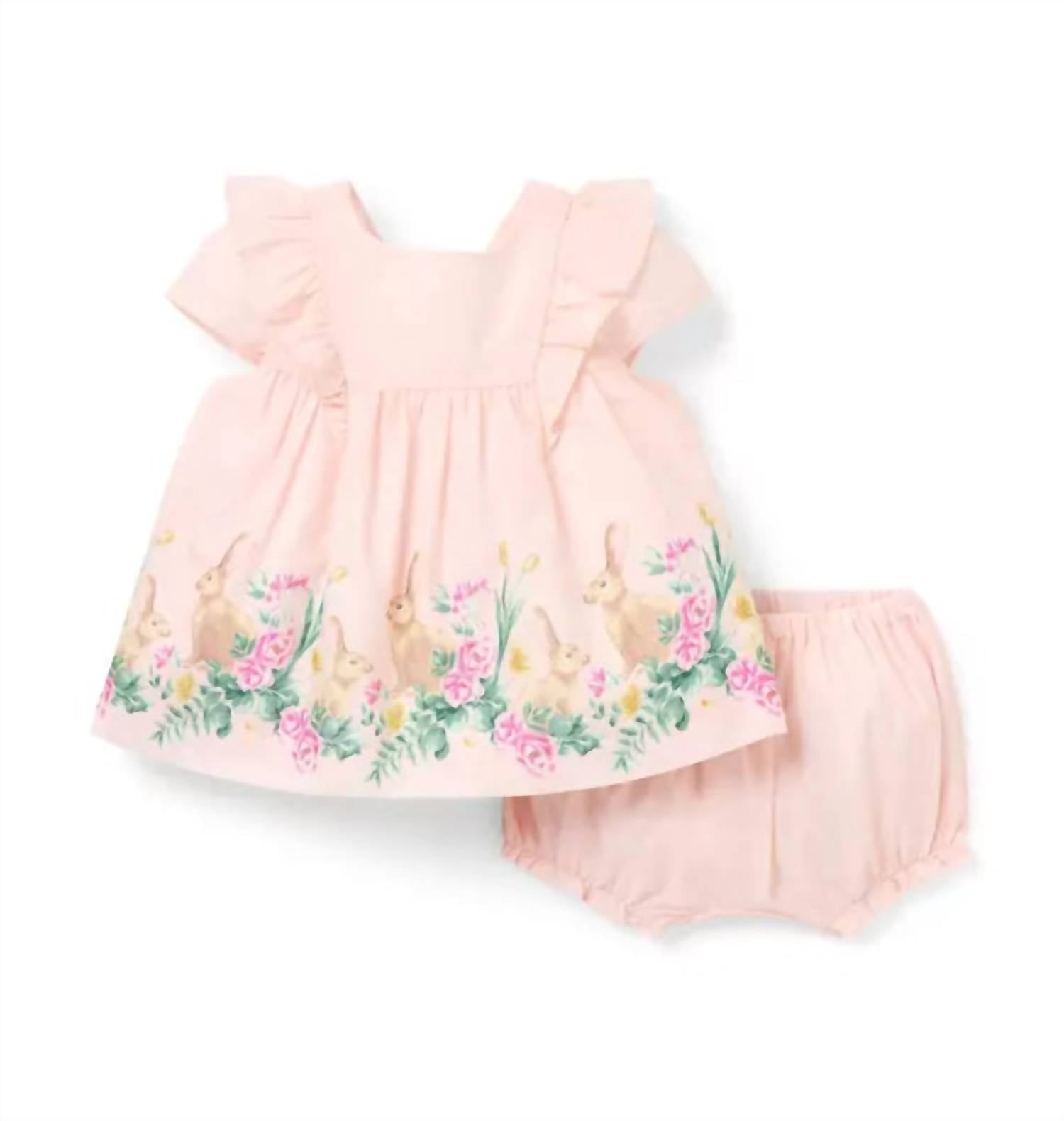 Janie And Jack - Girl's Bunny Boarder Matching Baby Set