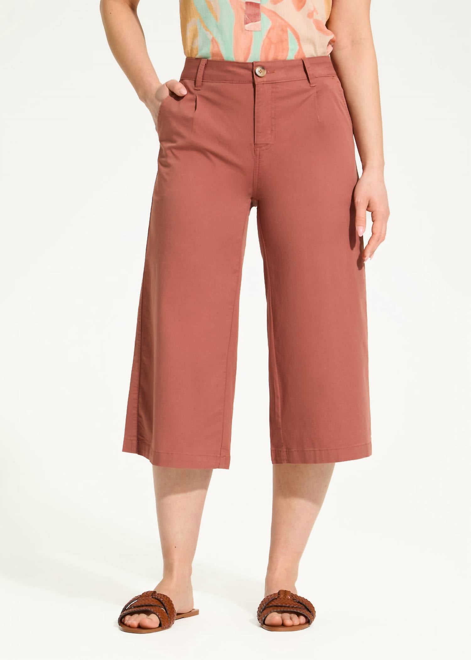 Fdj - Olivia Pleated Wide Capri