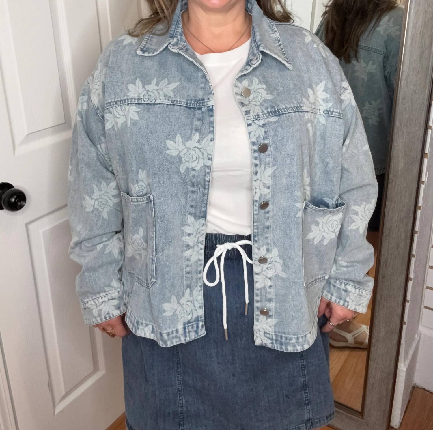 Bibi - Mariah Denim Floral Jacket