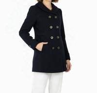 Tulle - Double Breasted Coat with Shawl Collar