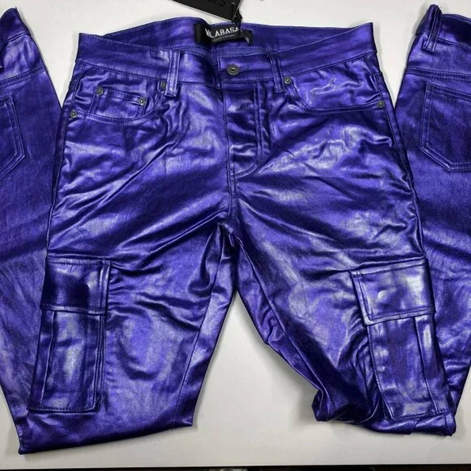 Valabasas - Unisex Van Gogh Wax Flare Cargo Stacked Jeans
