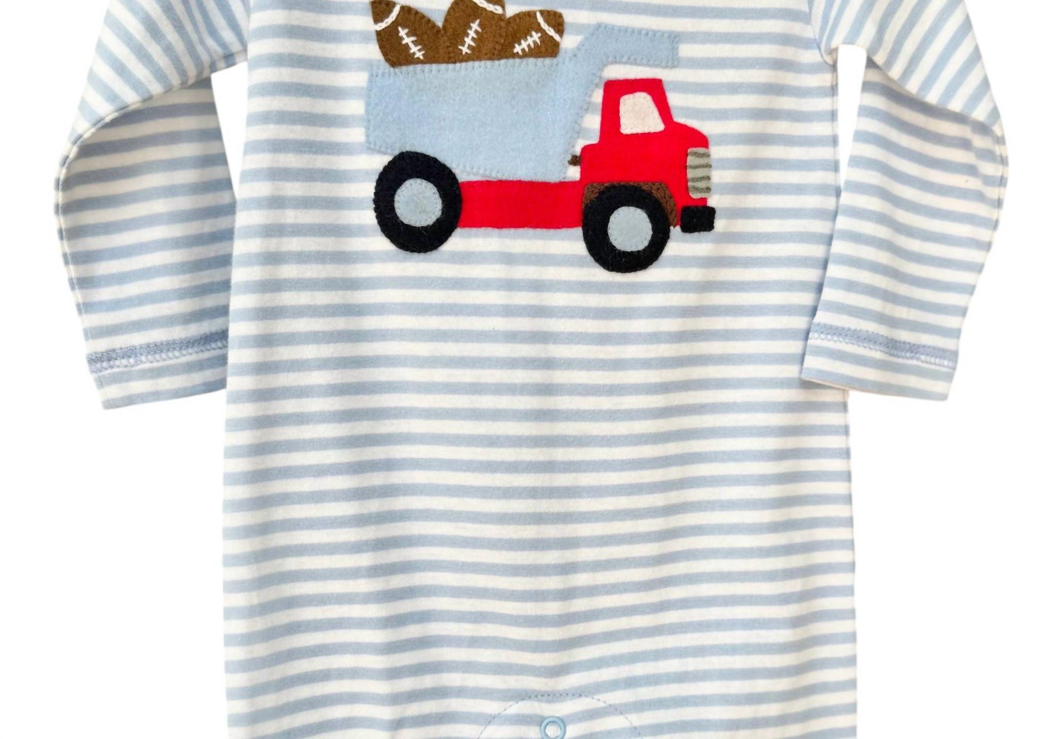 Luigi Kids Kids Football Dump Truck Playsuit in blue - kids' item - detail view