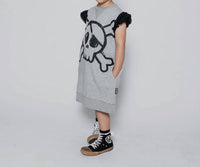 Girls Ruffled Sleeve Sweat Dress
