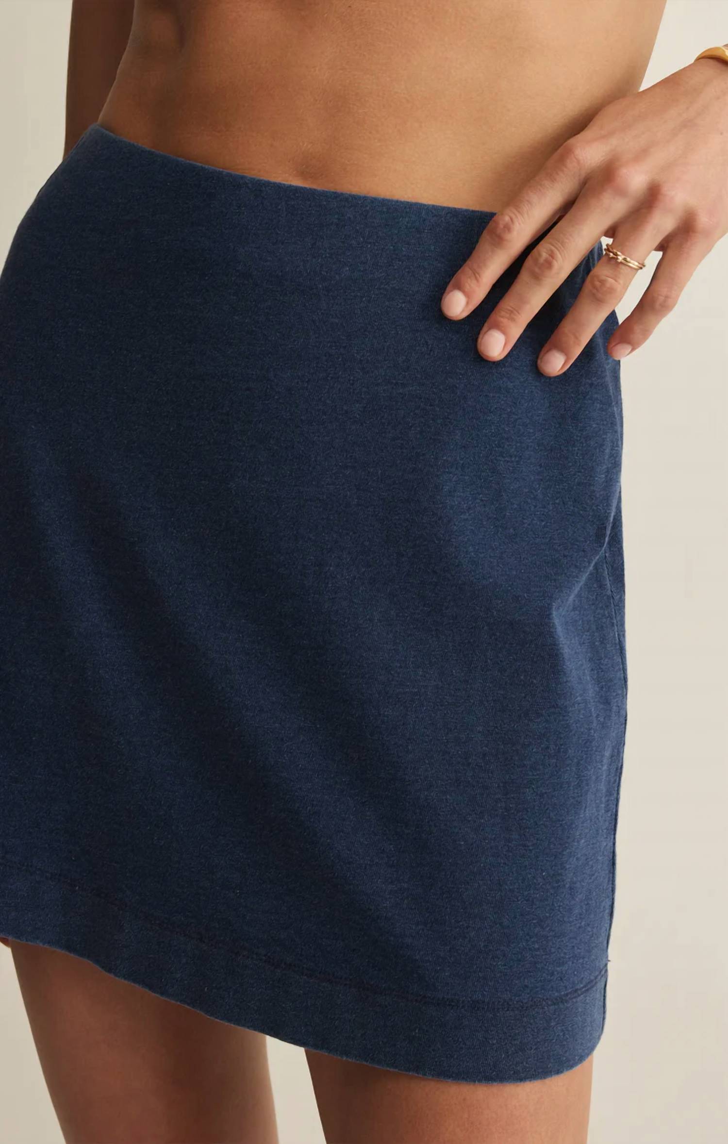 Z Supply - Gail Jersey Denim Mini Skirt