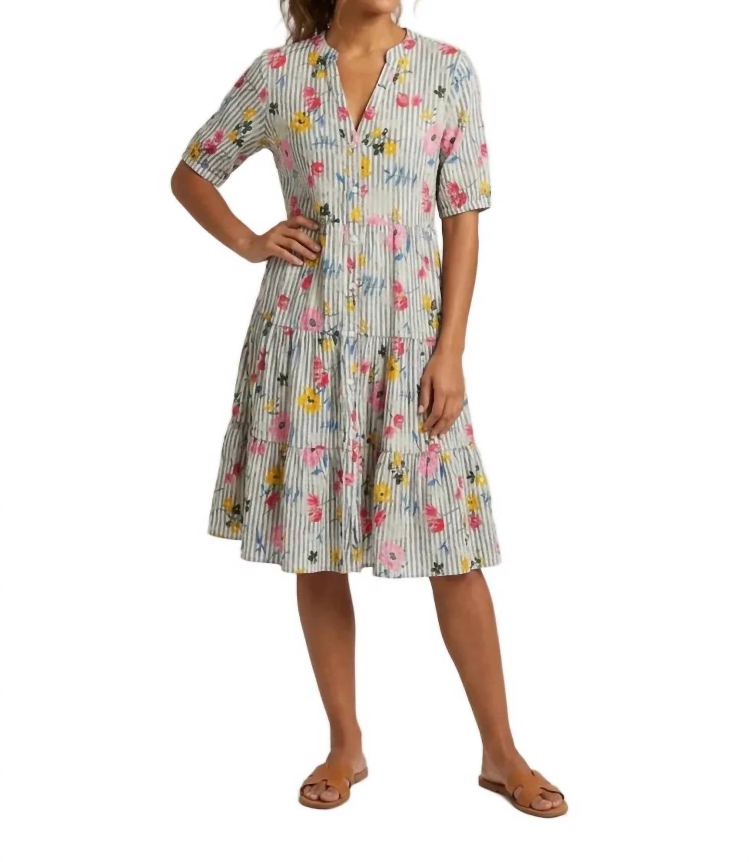 Dress Addict - Button-up Fit & Flare Dress
