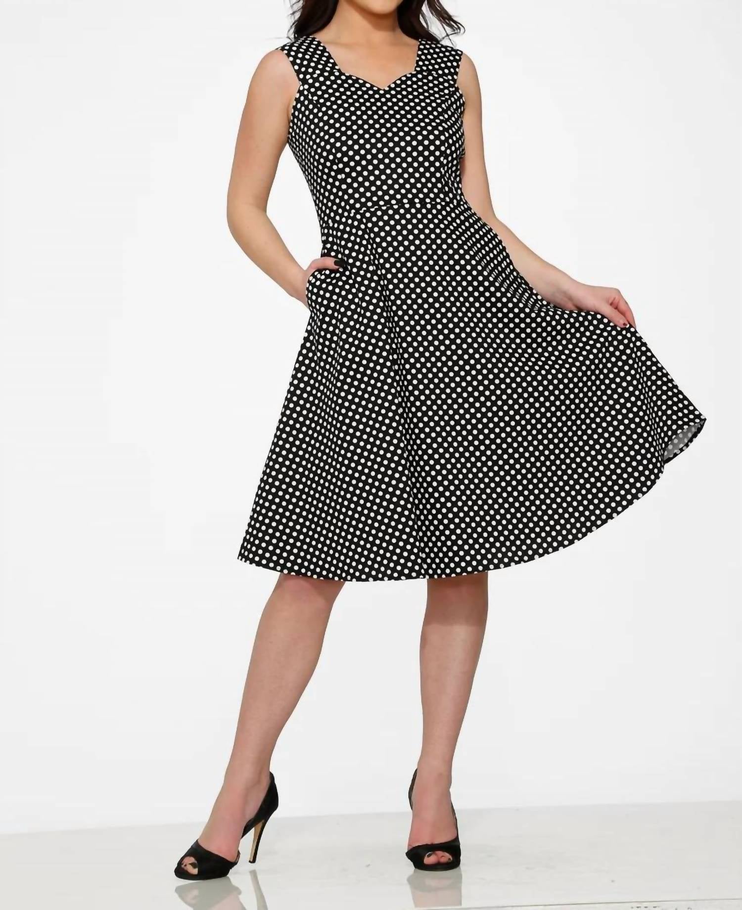 Orchid Bloom - Polka Dot Swing Dress