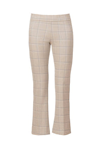 Avenue Montaigne Leo Flare Cut Pants in plaidure - women's pants - view 5