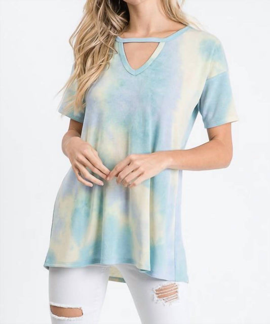 Heimish Usa - Tie Dye Keyhole Top - PLUS