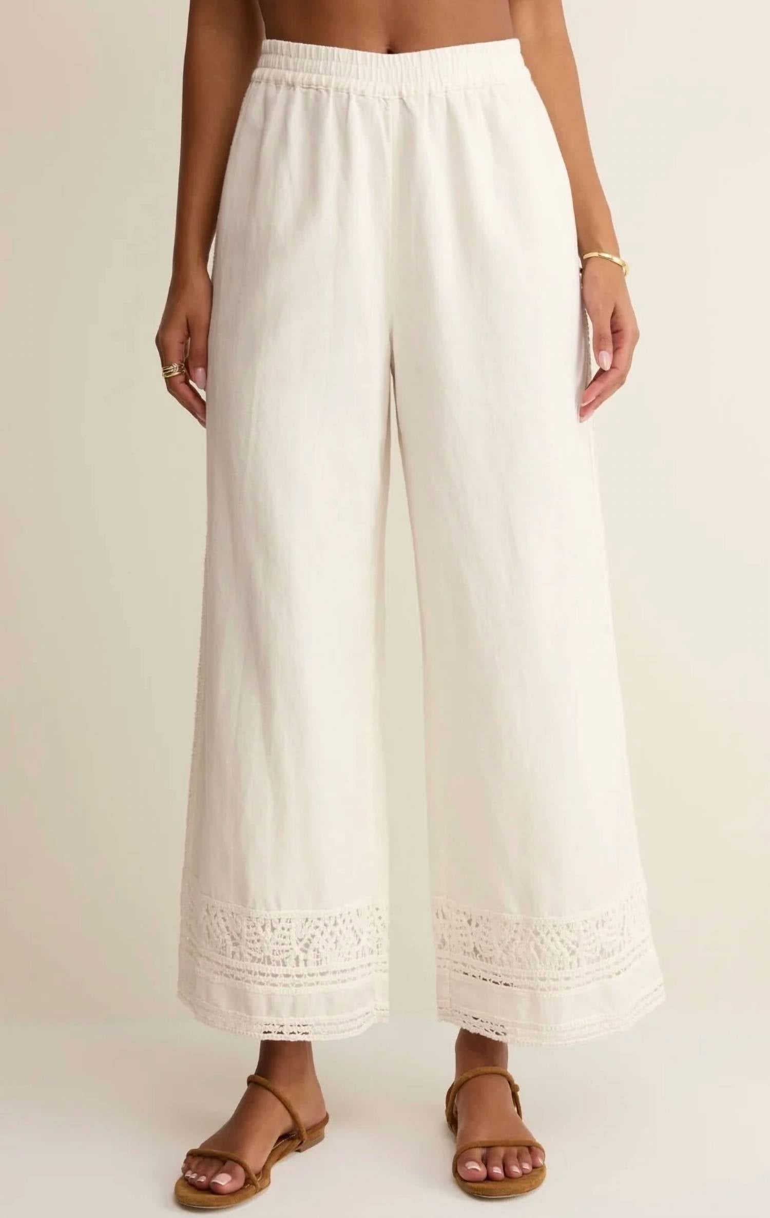 Z Supply - Scout Embroidered Wide Leg Pants
