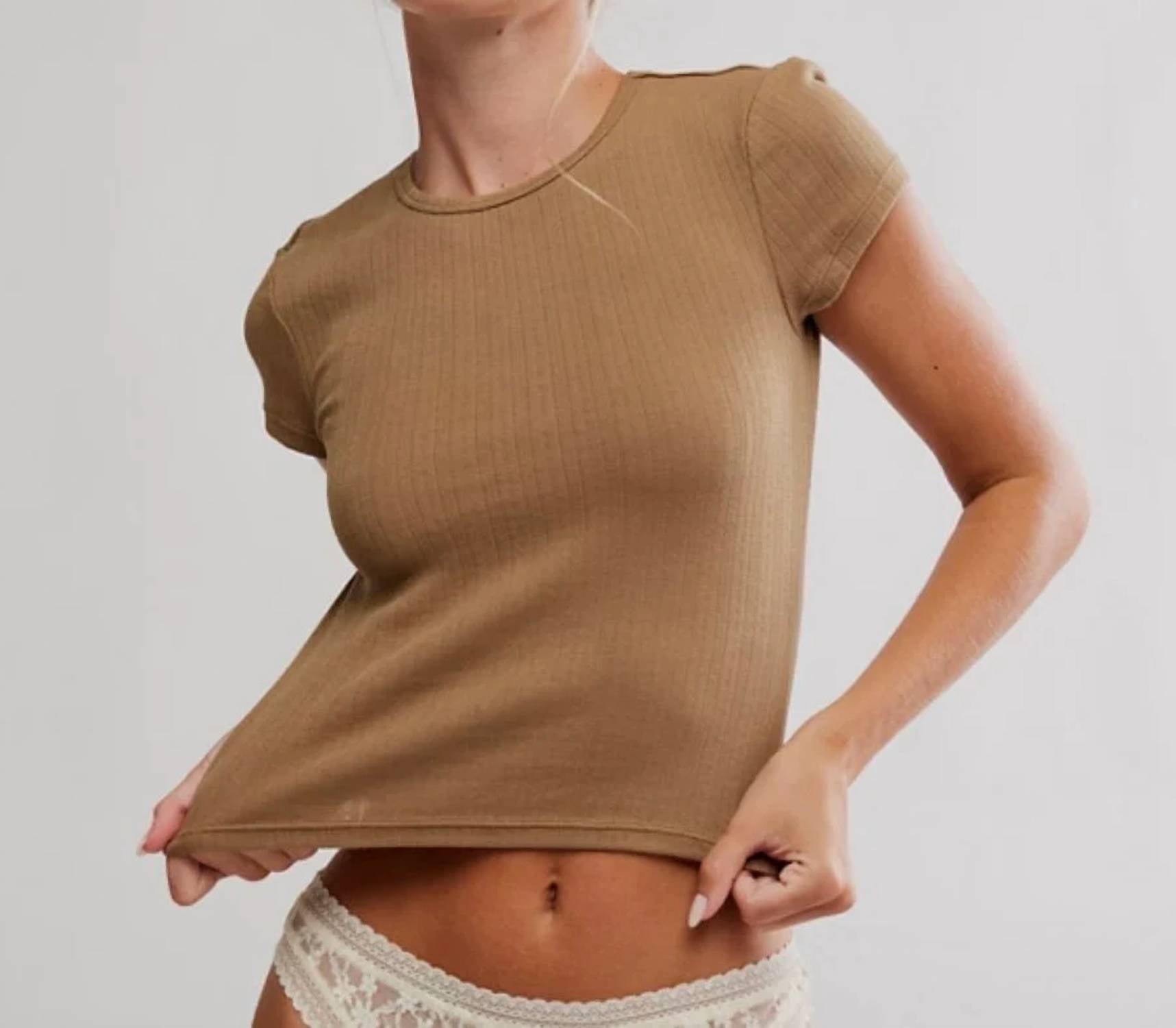 Free People - Women's Wait A Minute Baby Tee
