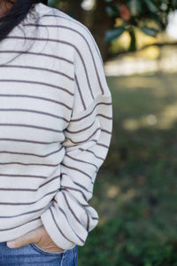 Wishlist - Striped Drop Shoulder Sweater Top