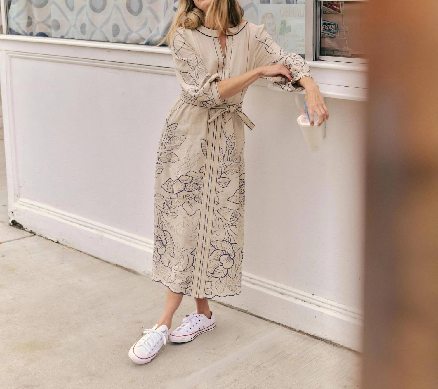 Cartolina Nantucket Sandy Dress in natural - women's dress