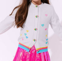 Lola + The Boys Kid's I Love You Cardigan in multicolor - item - detail view