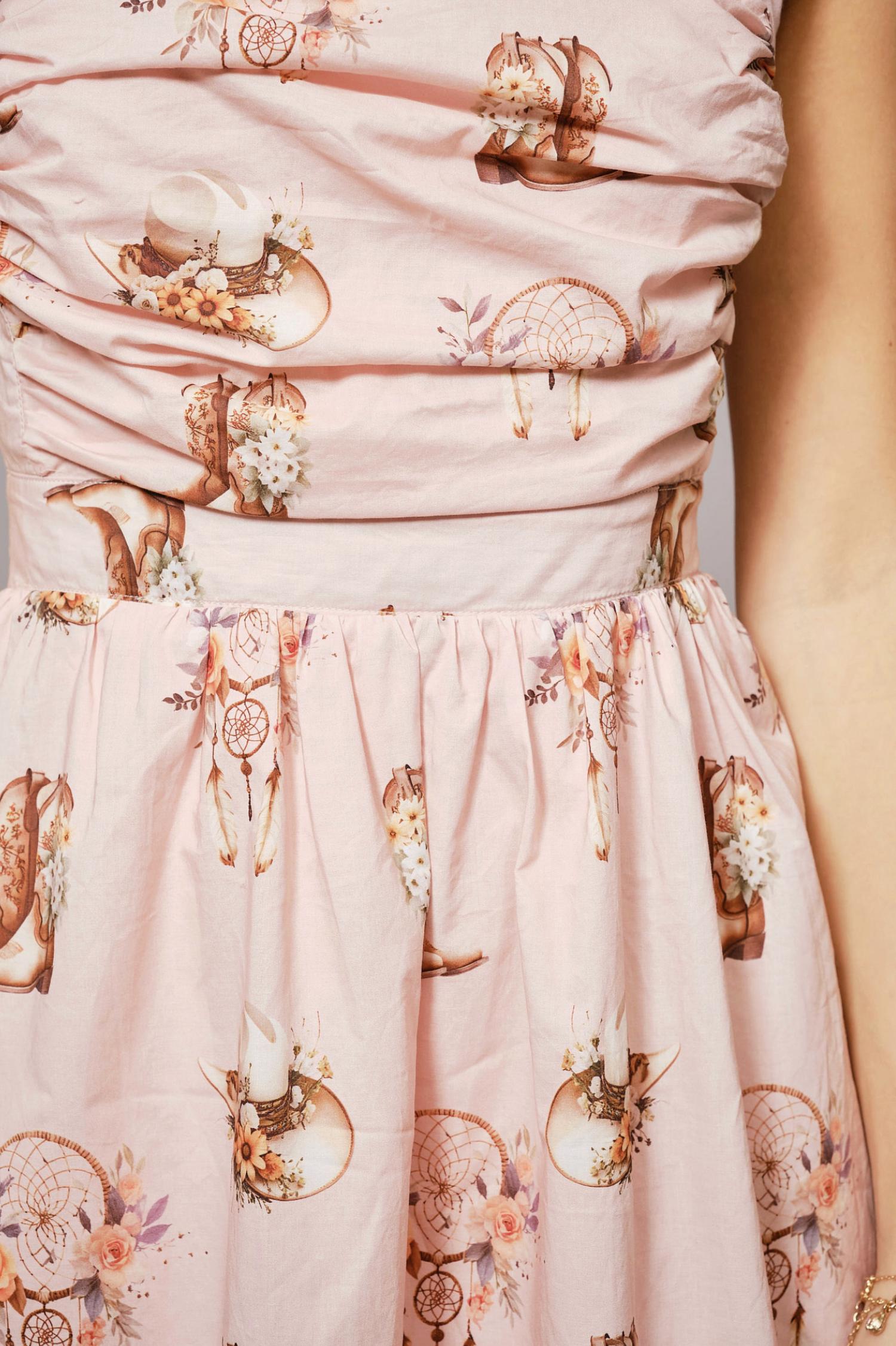 Blue Blush - Square Neck Dress