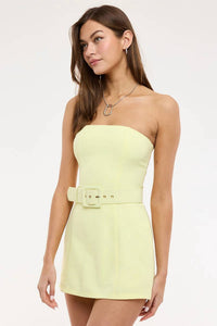 Sky To Moon - Tribeca Strapless Belted Dress Romper