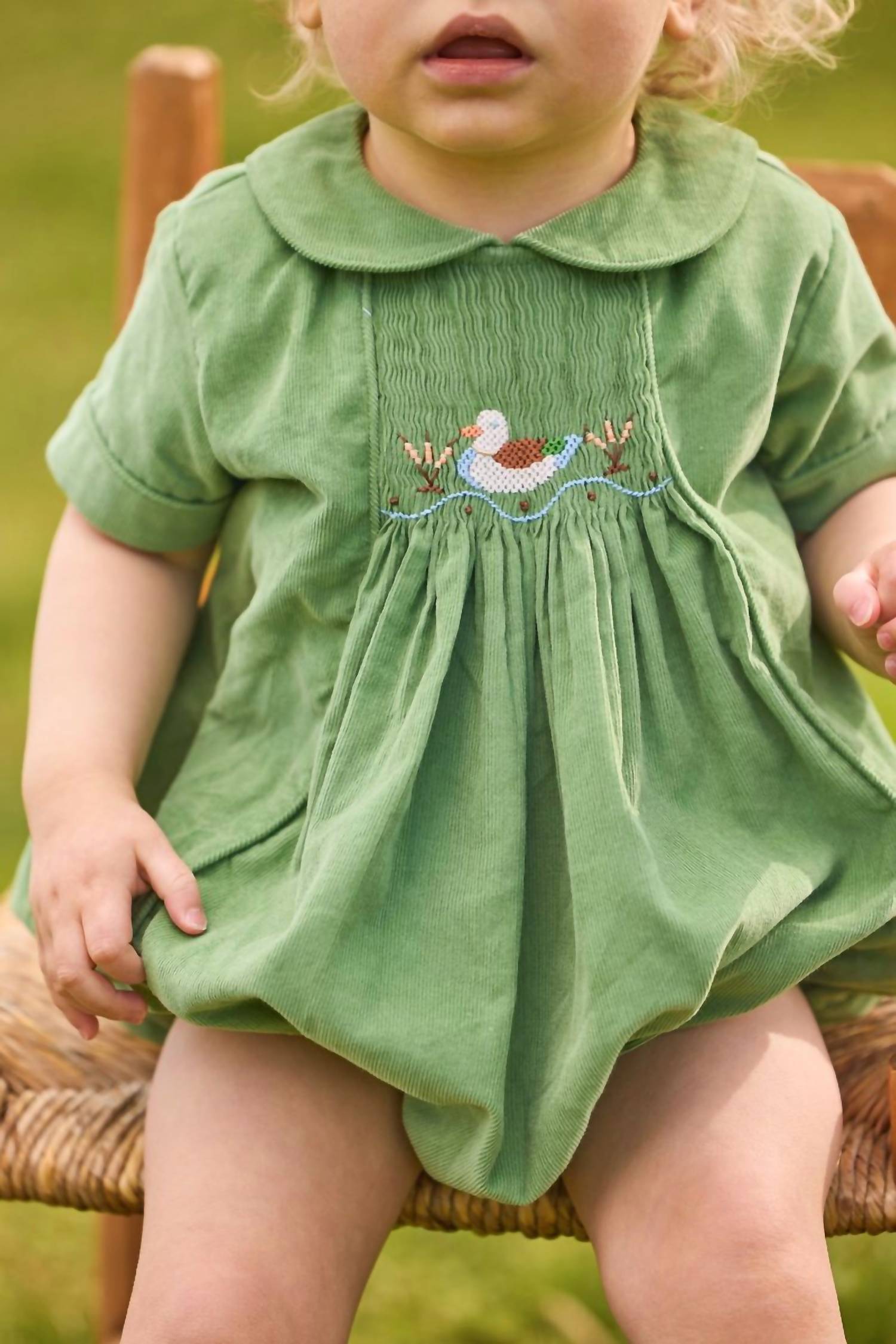Little English - Chest Smocked Bubble One-piece