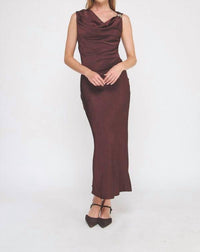 Allie Rose - Starlight Satin Cowl Midi Dress