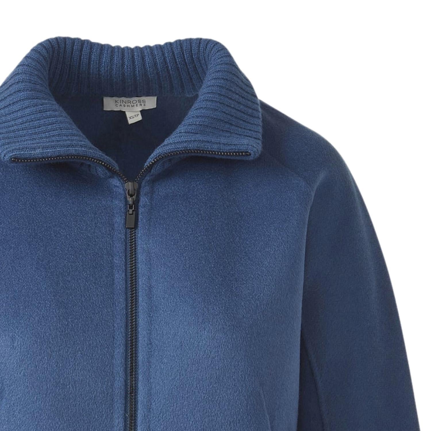 Kinross - Women's Knit Trim Zip Coat