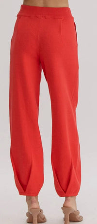 Entro - High Waisted Knit Joggers