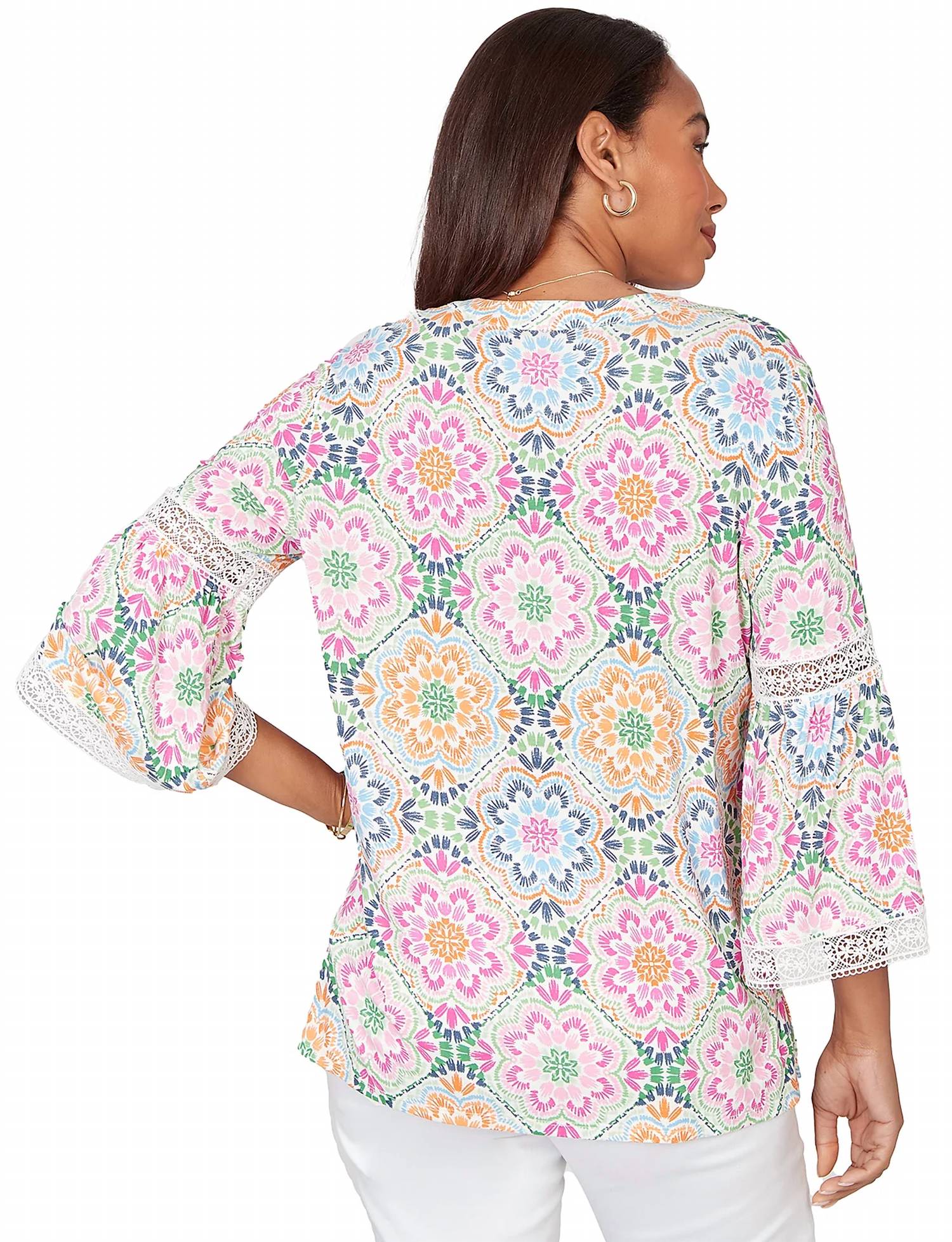 Ruby Rd. - Floral Medallions Top - Plus